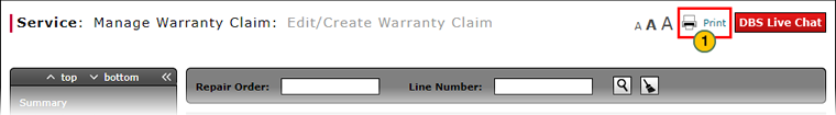 Print warranty claim.